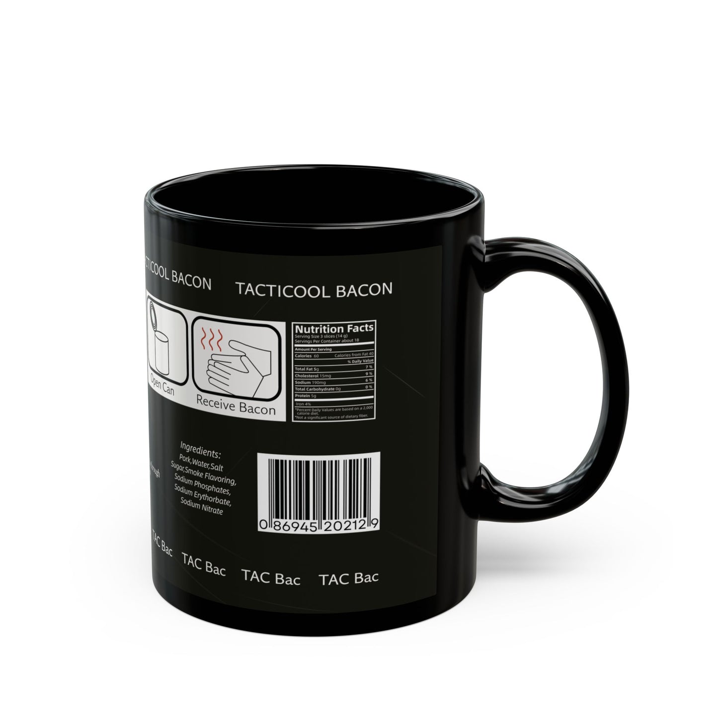DayZ Inspired Tacticool Bacon Ceramic Coffee Mug