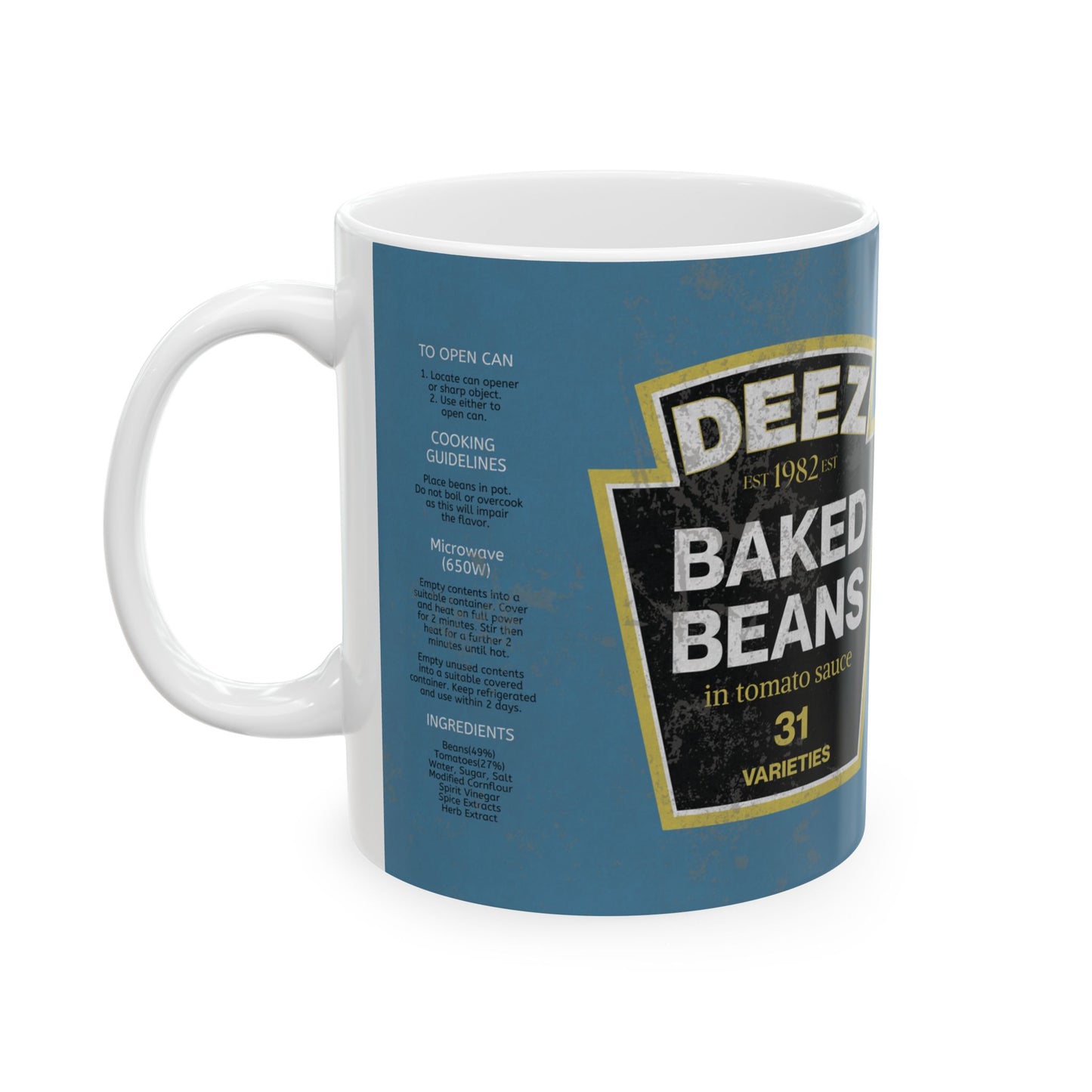 DayZ Inspired DEEZ Baked Beans Ceramic Coffee Mug