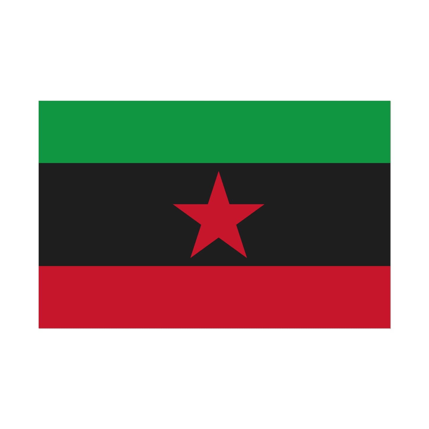 DayZ Inspired Movement of the Red Star Chernarussian Flag Poster