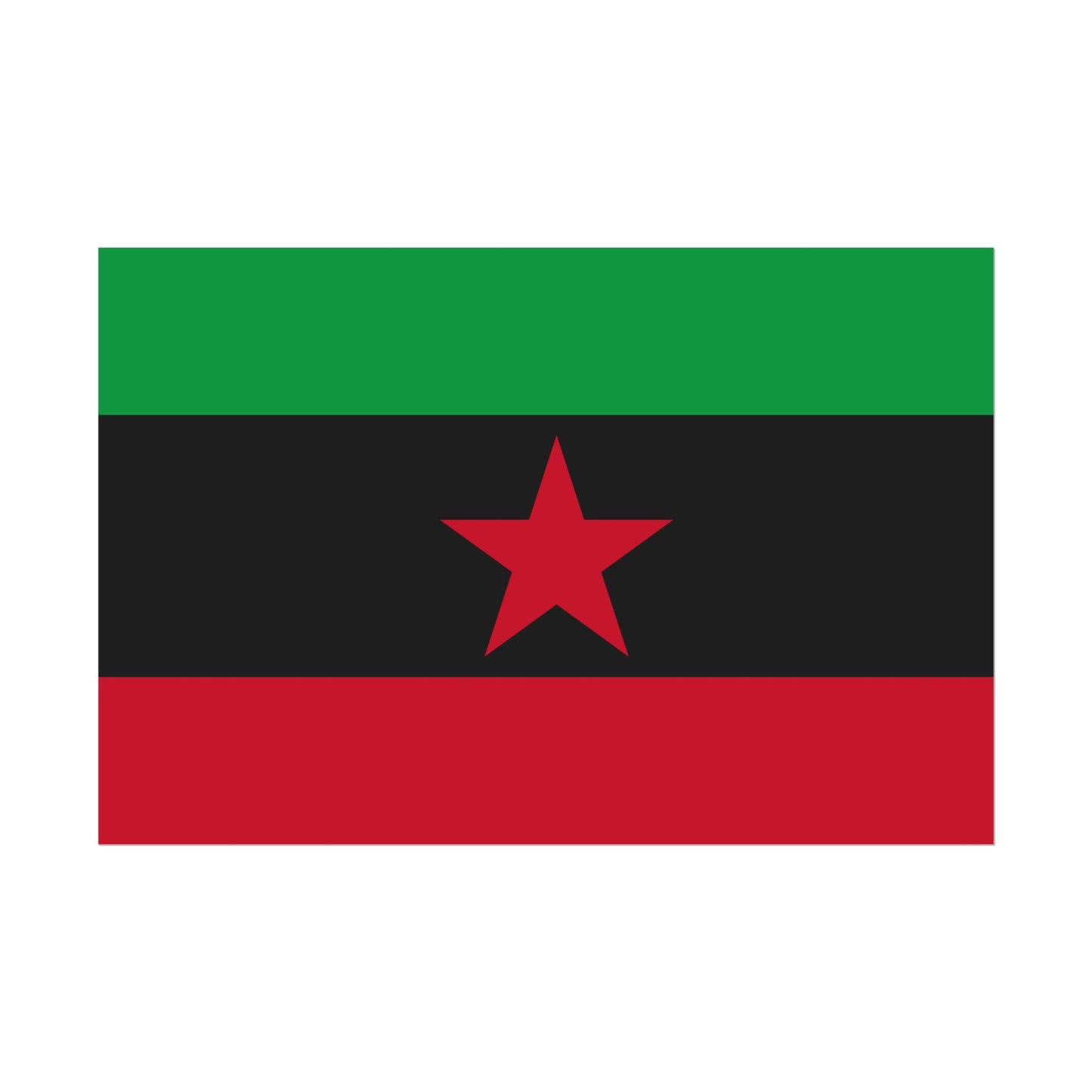 DayZ Inspired Movement of the Red Star Chernarussian Flag Poster