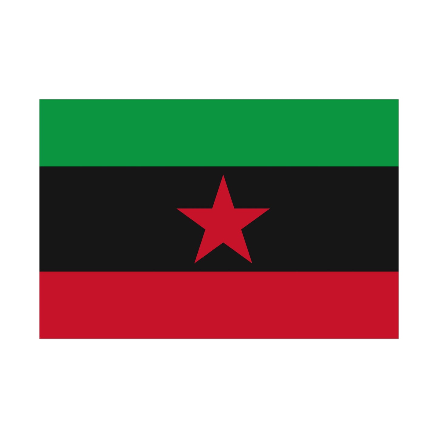 DayZ Inspired Movement of the Red Star Chernarussian Flag Poster