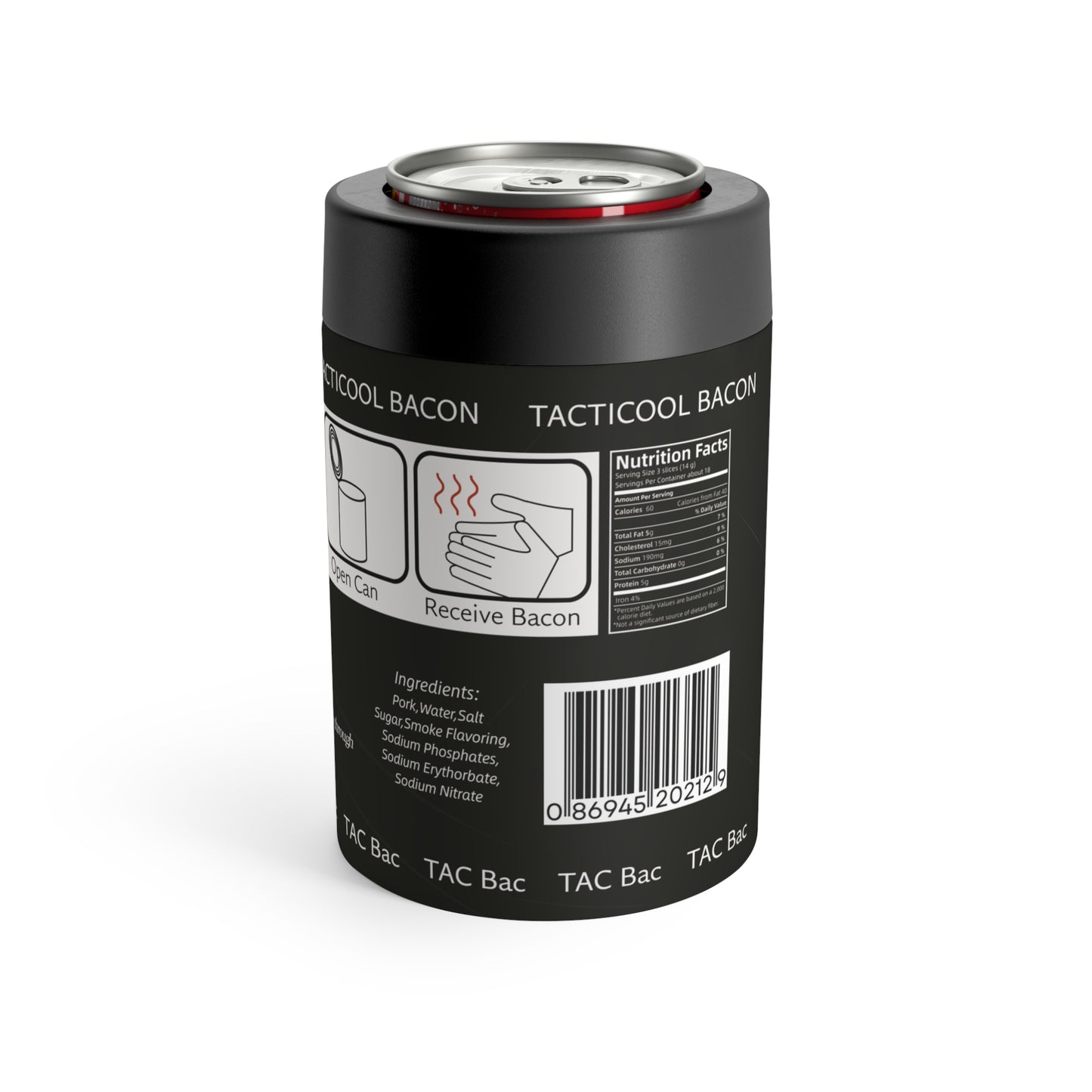 DayZ Inspired Tacticool Bacon Insulated Beverage Holder - Sleeve