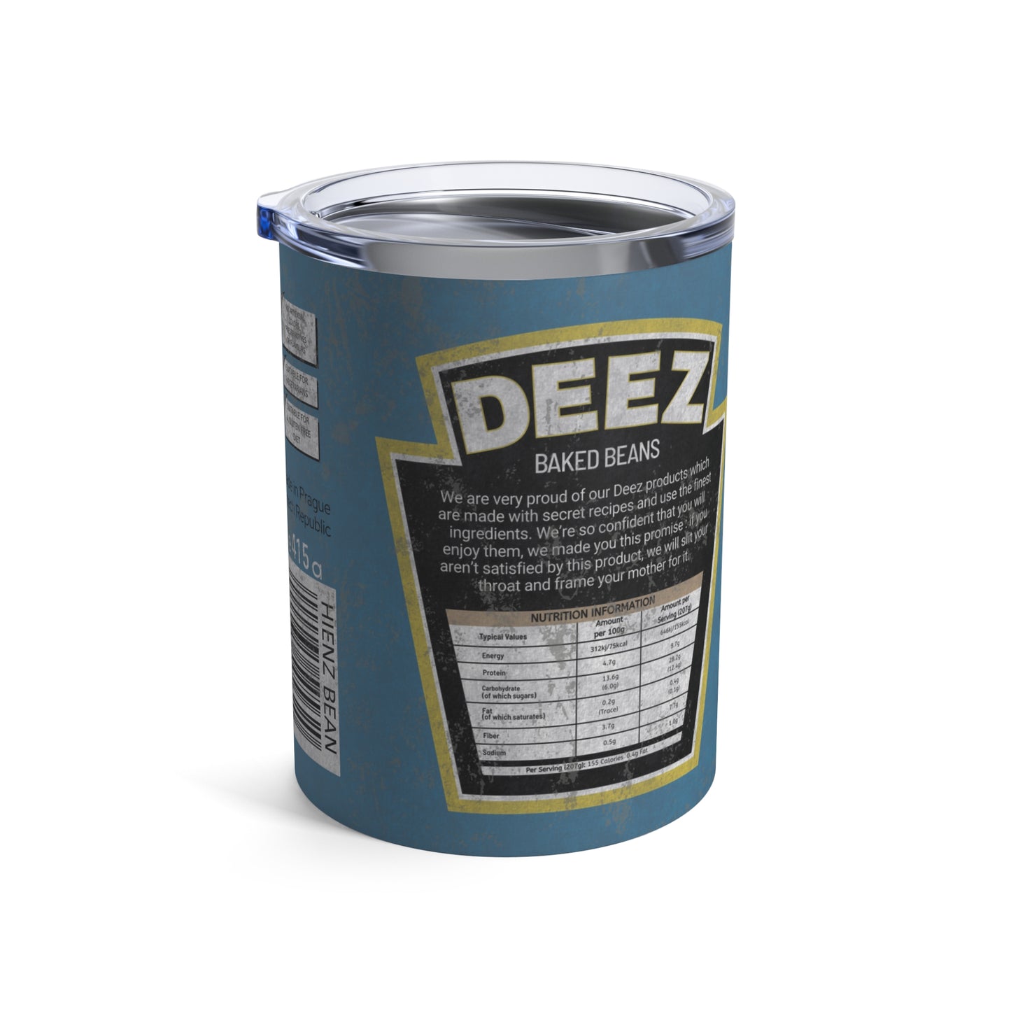 DayZ Inspired DEEZ Baked Beans 10 OZ Tumbler with Lid