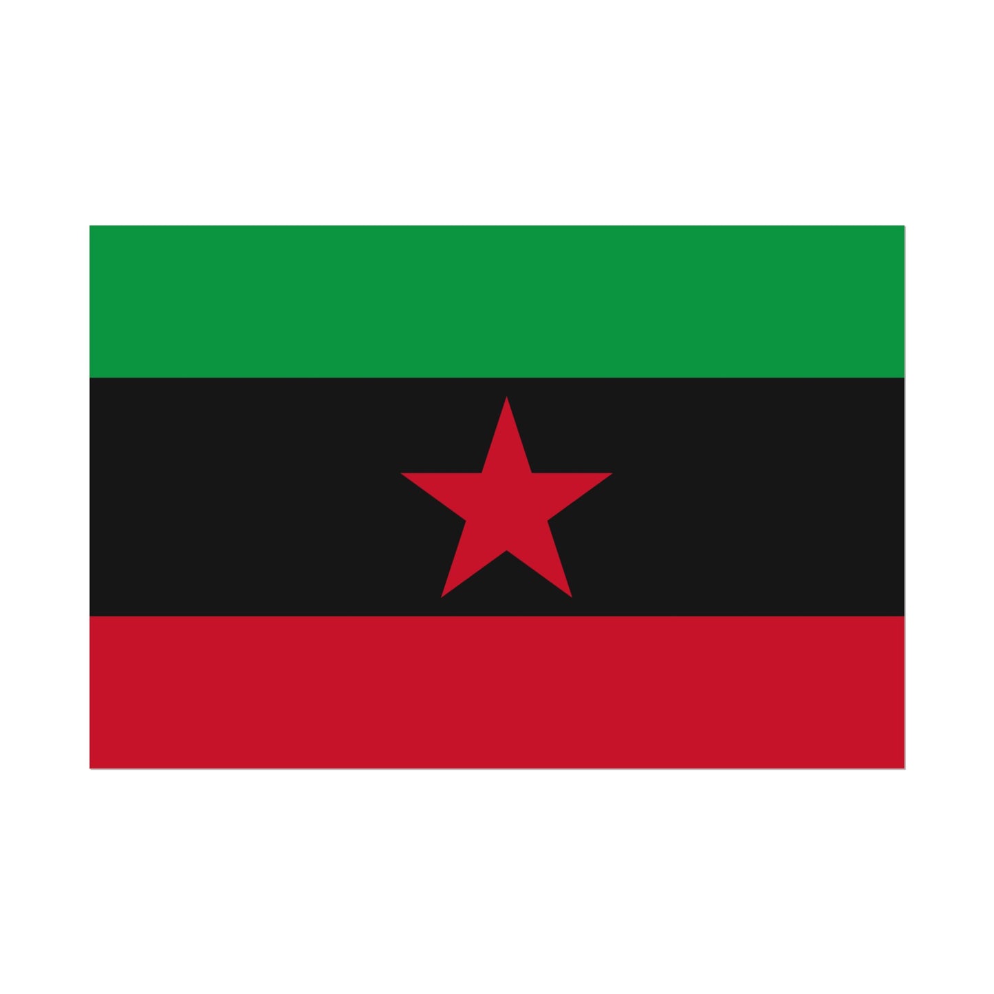 DayZ Inspired Movement of the Red Star Chernarussian Flag Poster