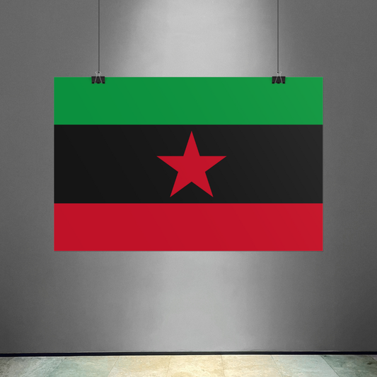 DayZ Inspired Movement of the Red Star Chernarussian Flag Poster