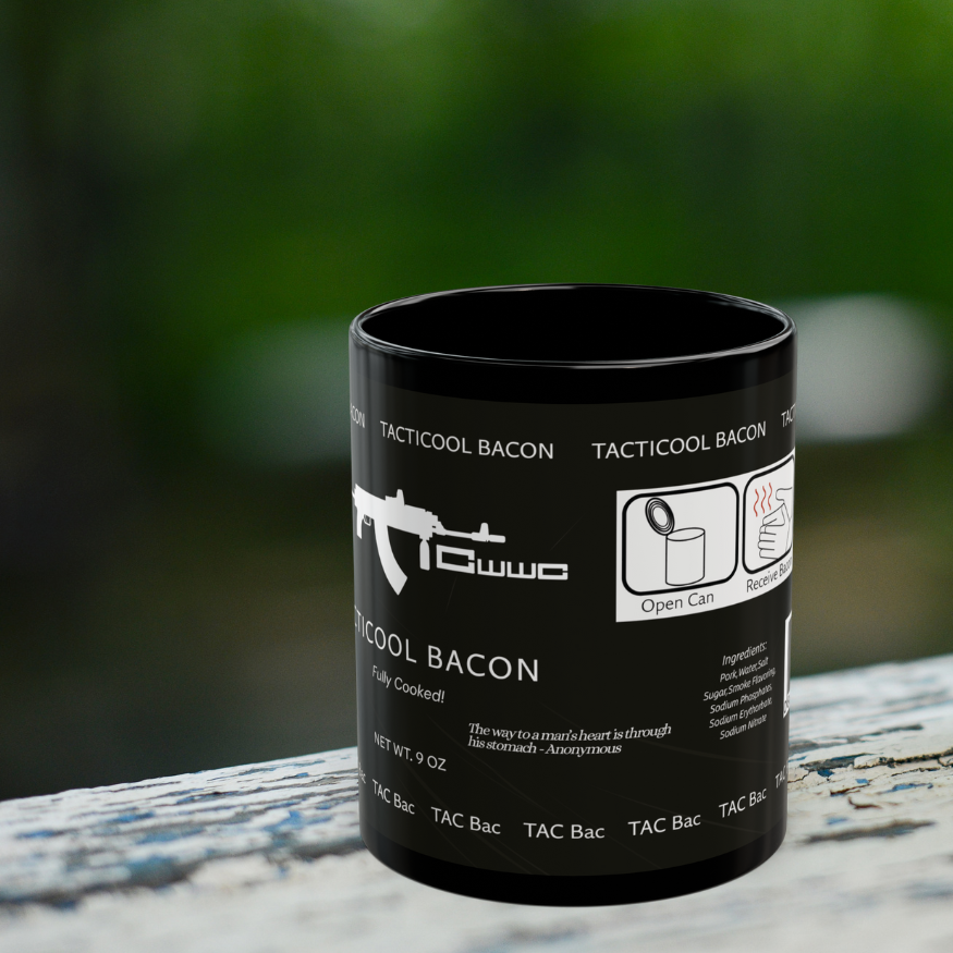 DayZ Inspired Tacticool Bacon Ceramic Coffee Mug